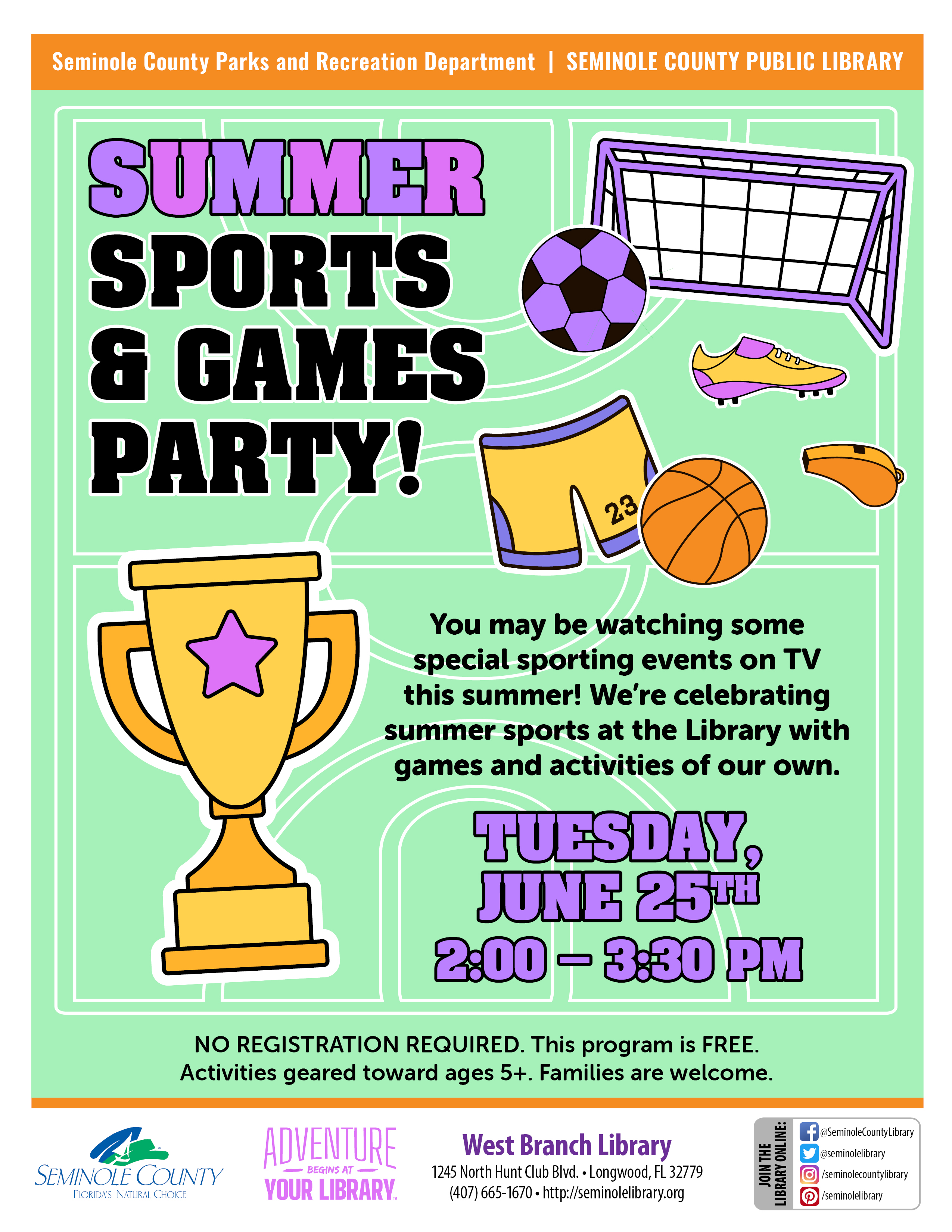 Summer Sports and Games Party - West Branch Library
