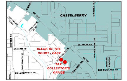 Map location of Tax Cellector's Office - Casselberry