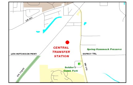 Map location of Central Transfer Station