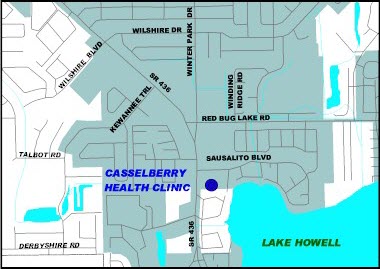 Map location of Casselberry Health Clinic
