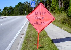Adopt-A-Road Litter Crew Sign