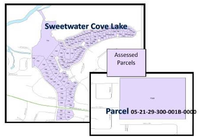 sweetwater cove lake gis map