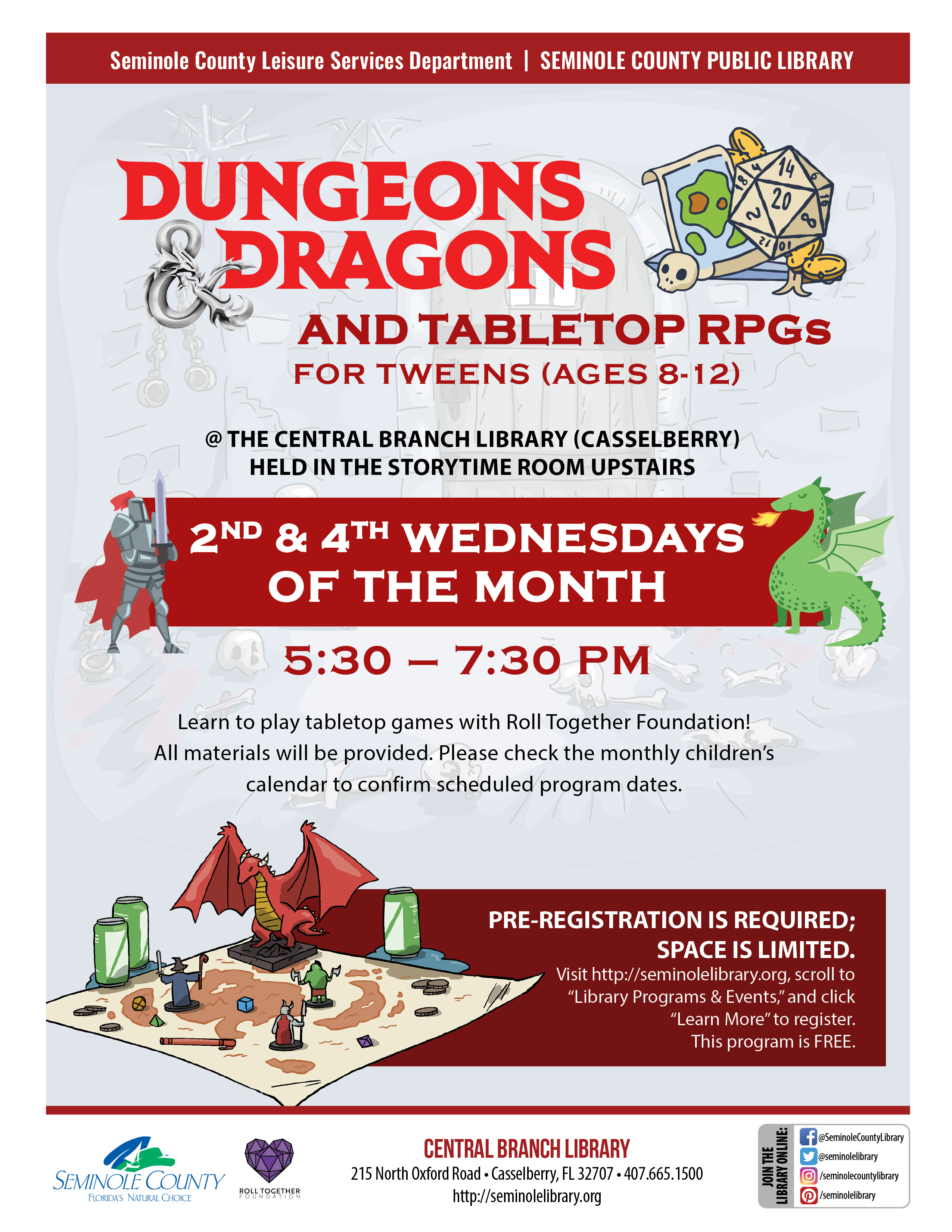 Dungeons & Dragons and RPGs for Tweens - Central Branch Library