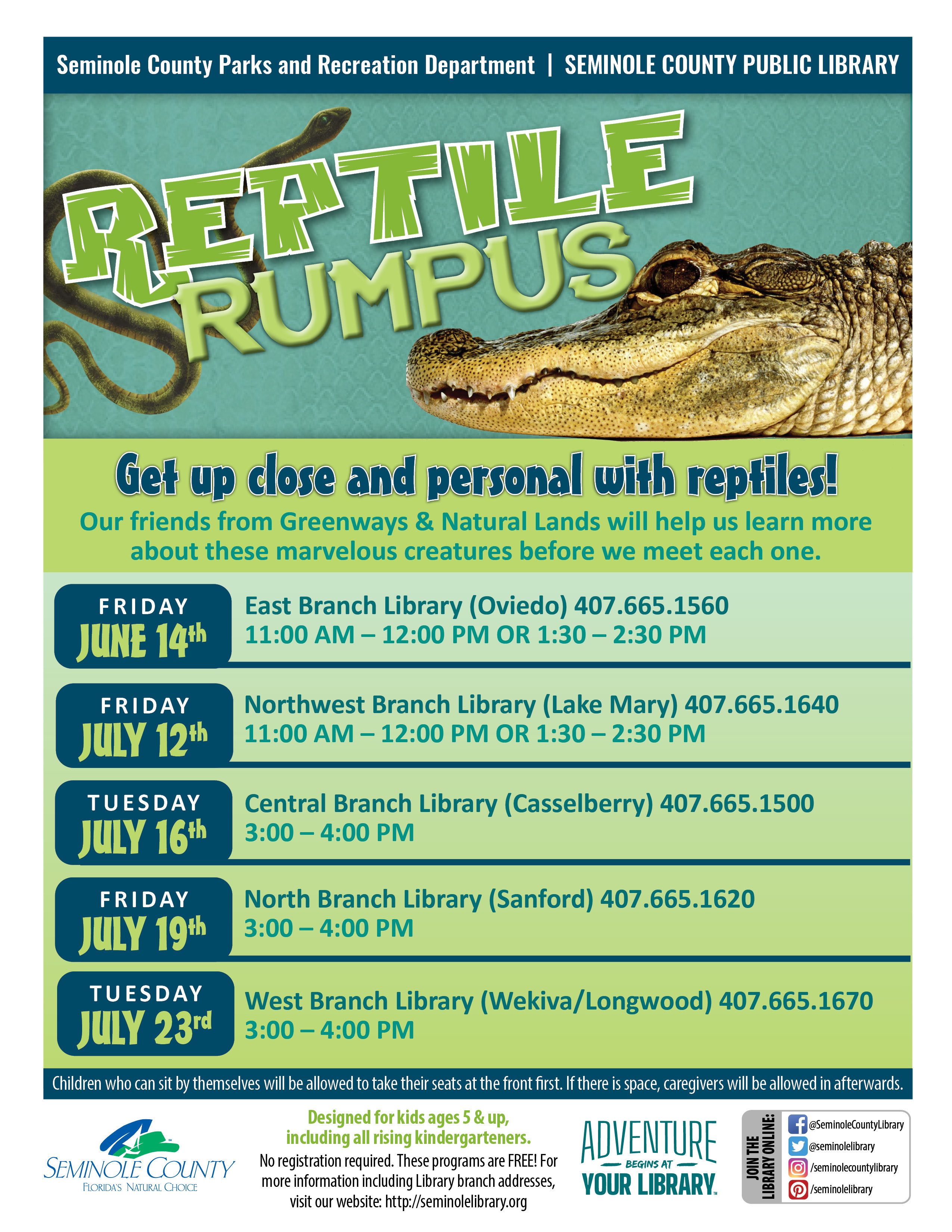Reptile Rumpus at the Library