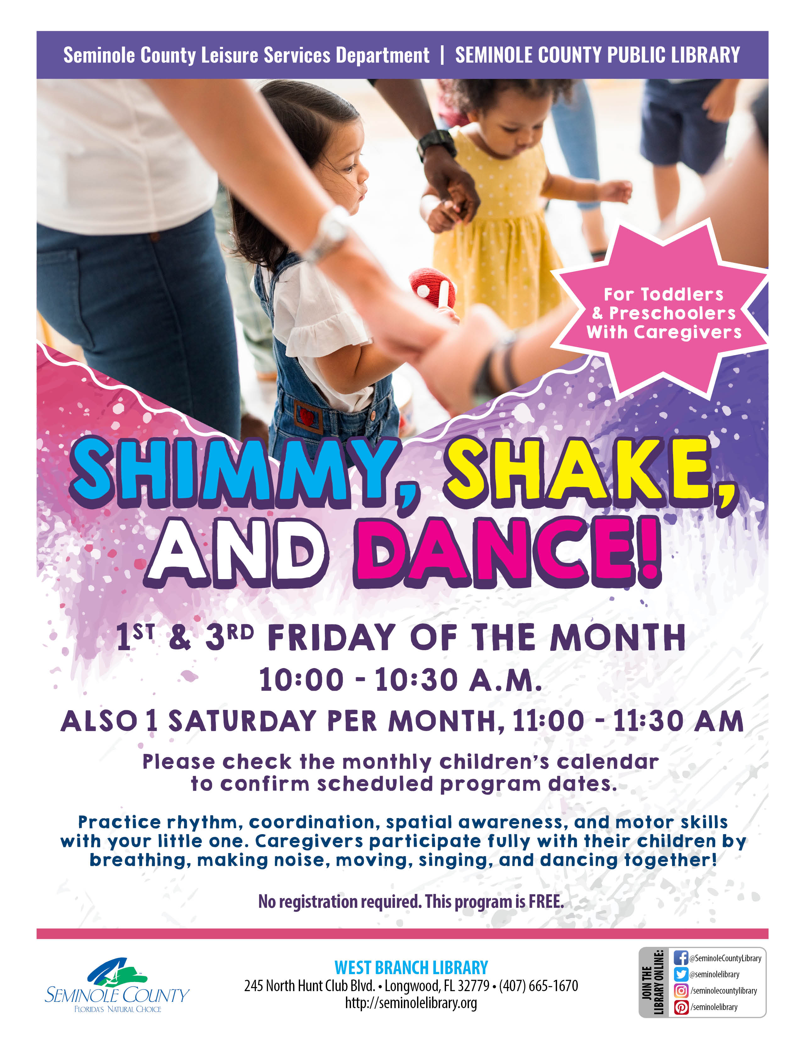 Shimmy, Shake, and Dance - West Branch Library
