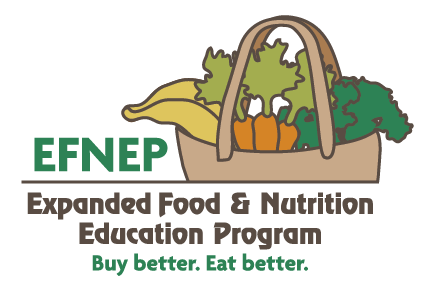 EFNEP Expanded Food and Nutrition Program Logo Food bag full of fruits and vegetables
