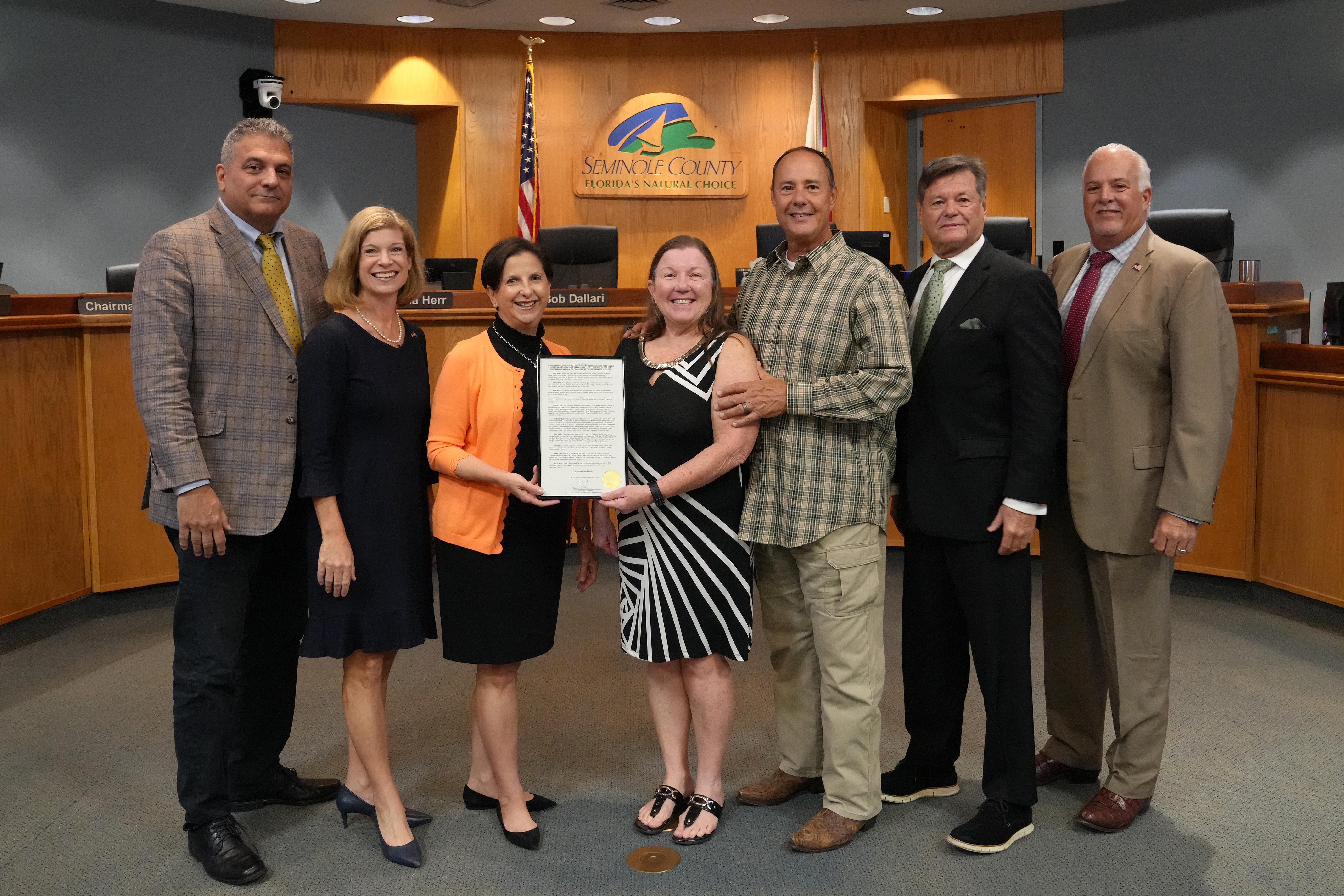 Proclaiming Staff Sergeant Valerie Philon, United States Air Force as Seminole County's October Veteran of the Month. (Staff Sergeant Valerie Philon, United States Air Force)