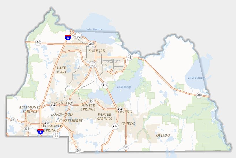 Seminole County Map Link to Location