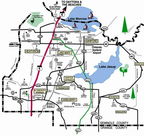 Map Seminole County Florida 2018