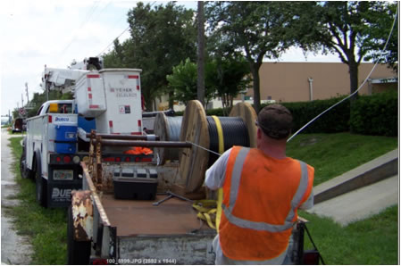 Rolling fiber from the truck