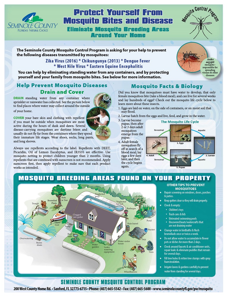 Protect Yourself from Mosquito Bites and Disease Flyer