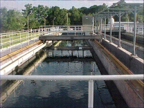 Effluent is filtered