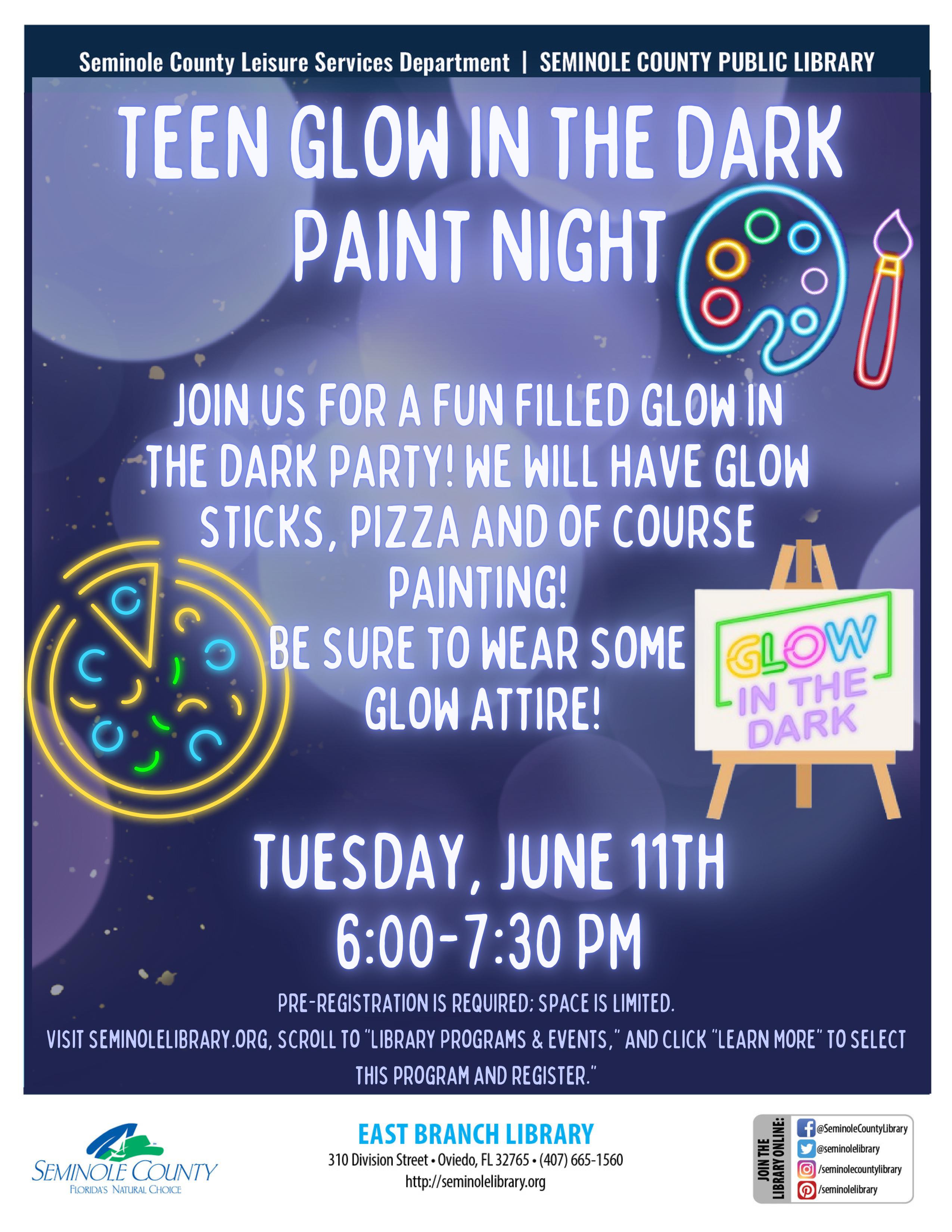 Teen Glow Paint Night