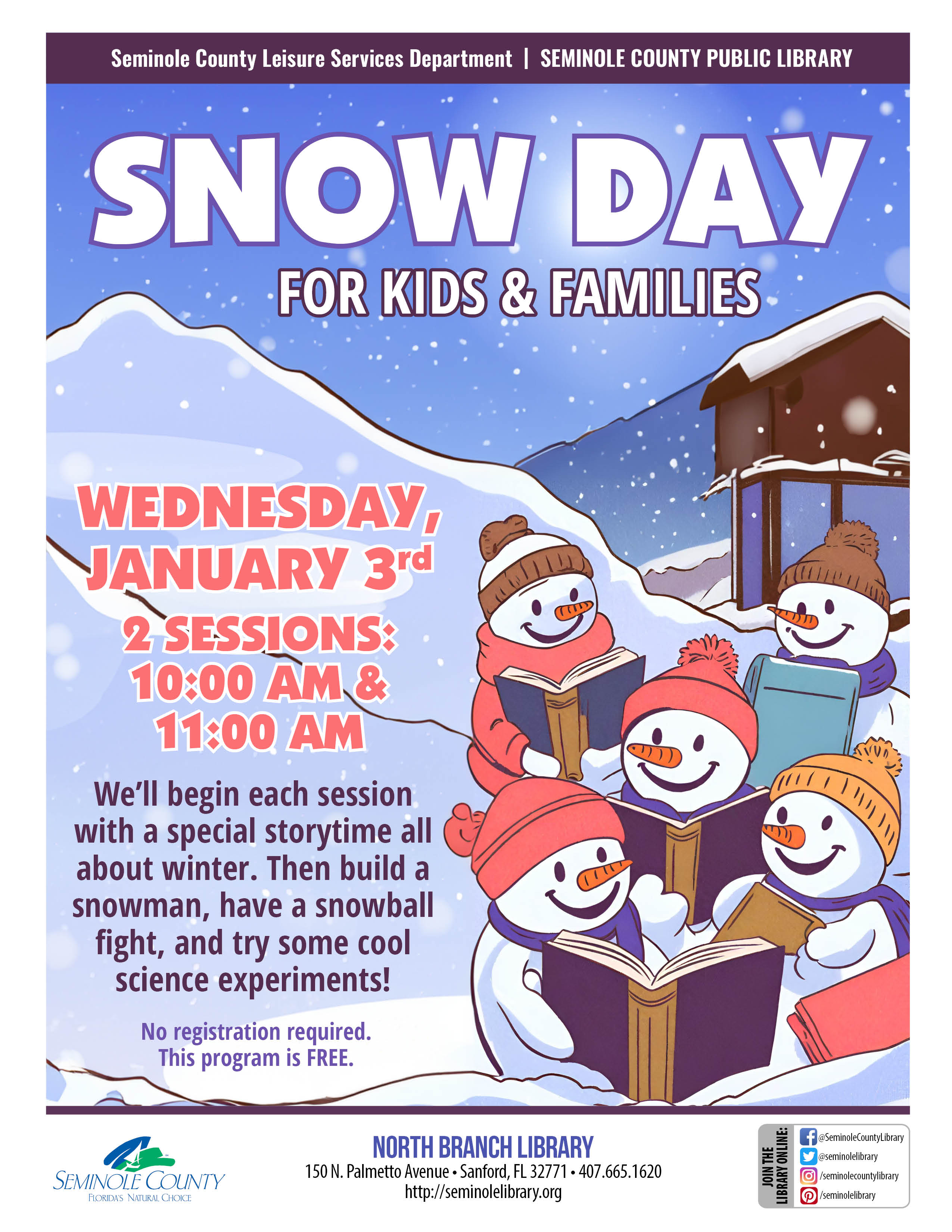North Branch Library Snow Day