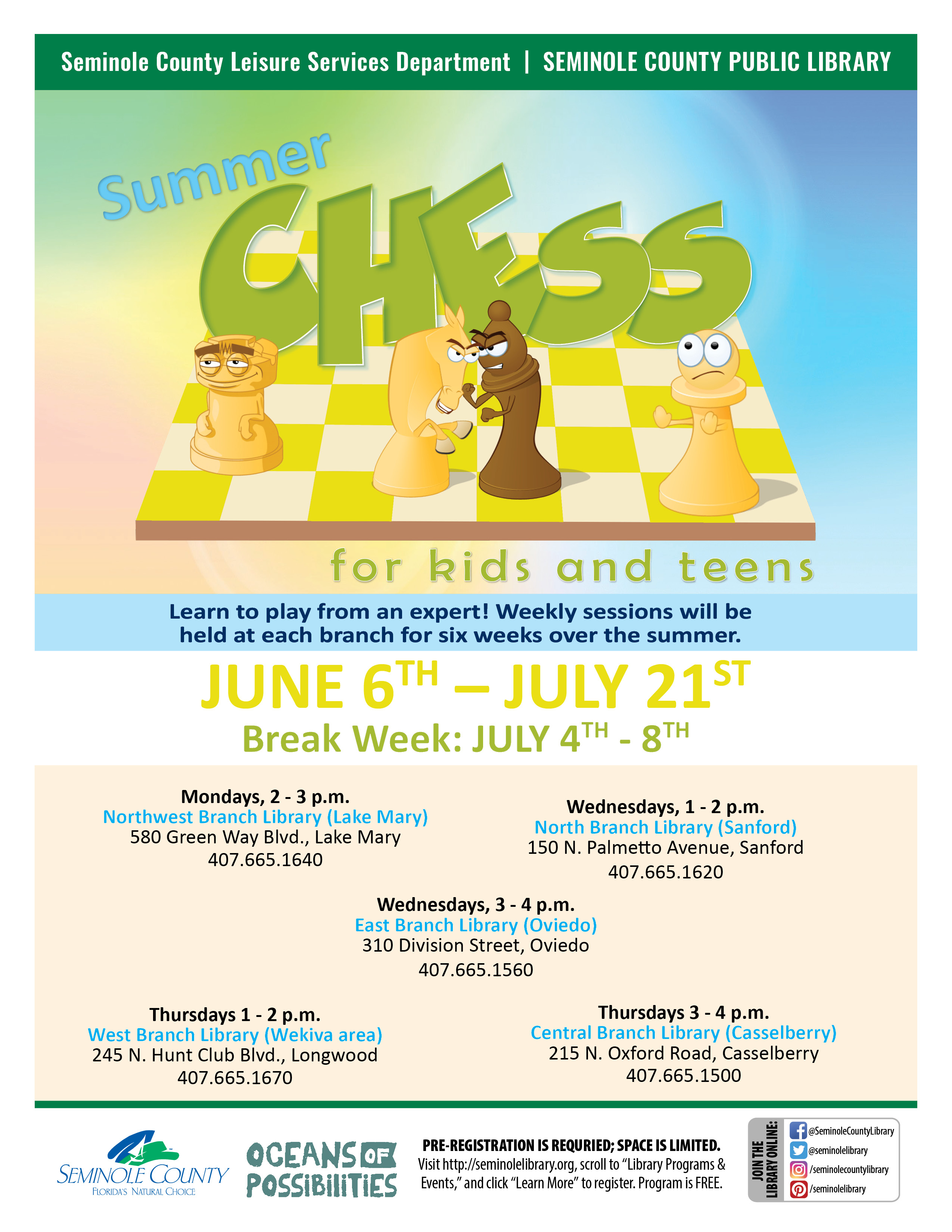 Summer Chess for Kids and Teens