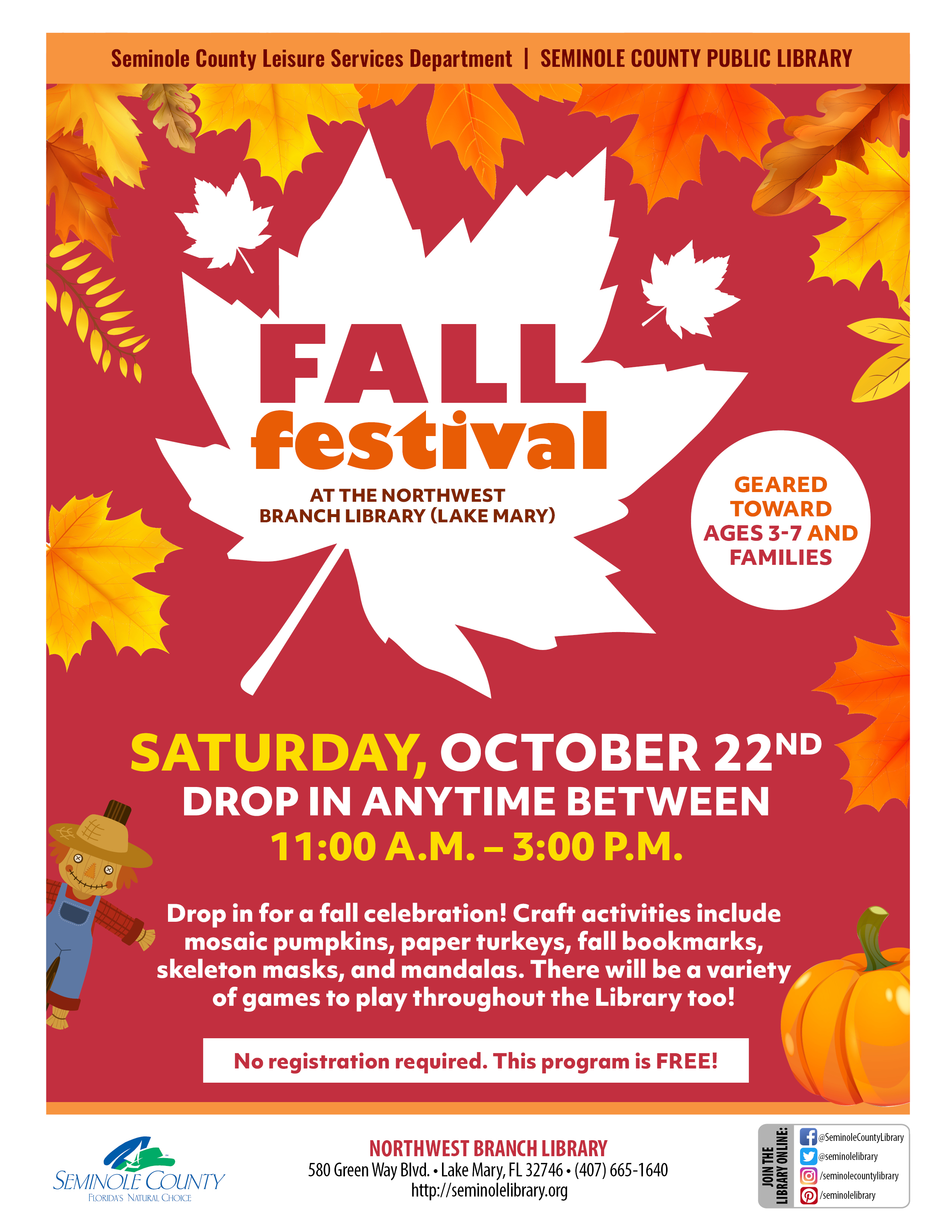 Fall Festival at the Northwest Branch Library