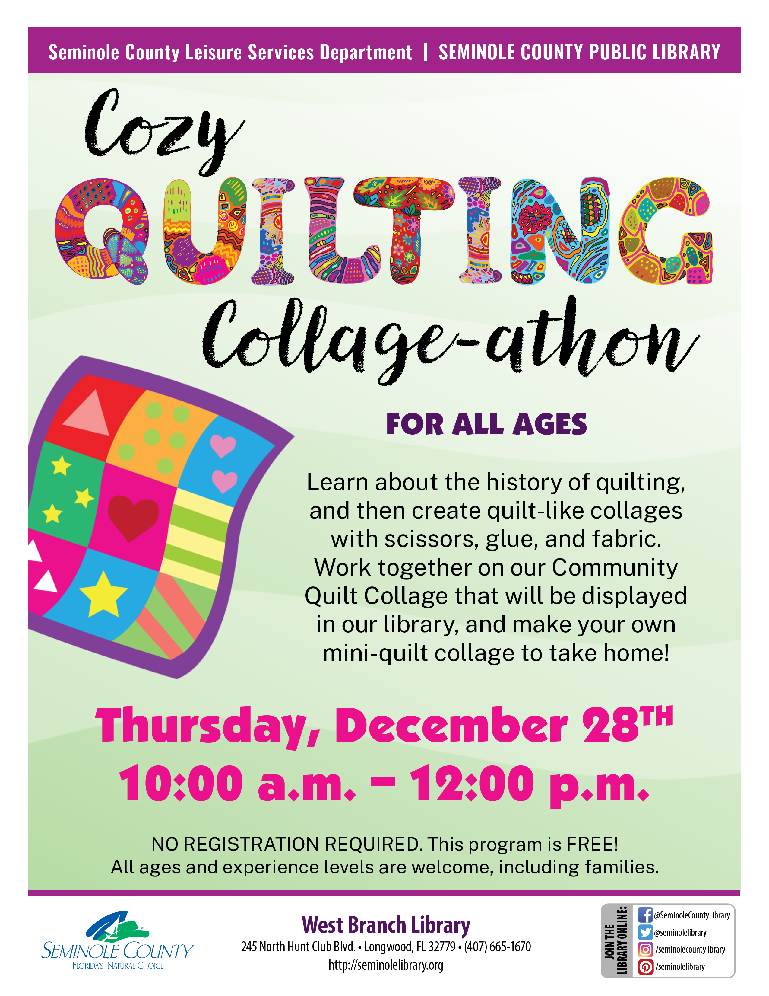 Cozy Quilting Collage-athon - West