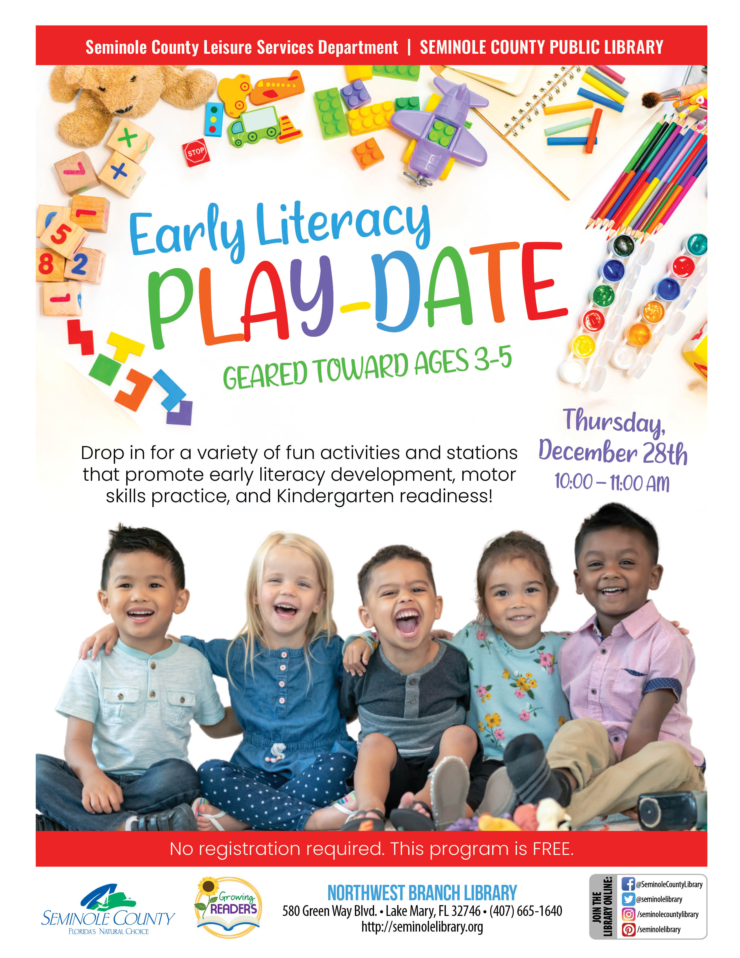 Early Literacy Play Date - Northwest