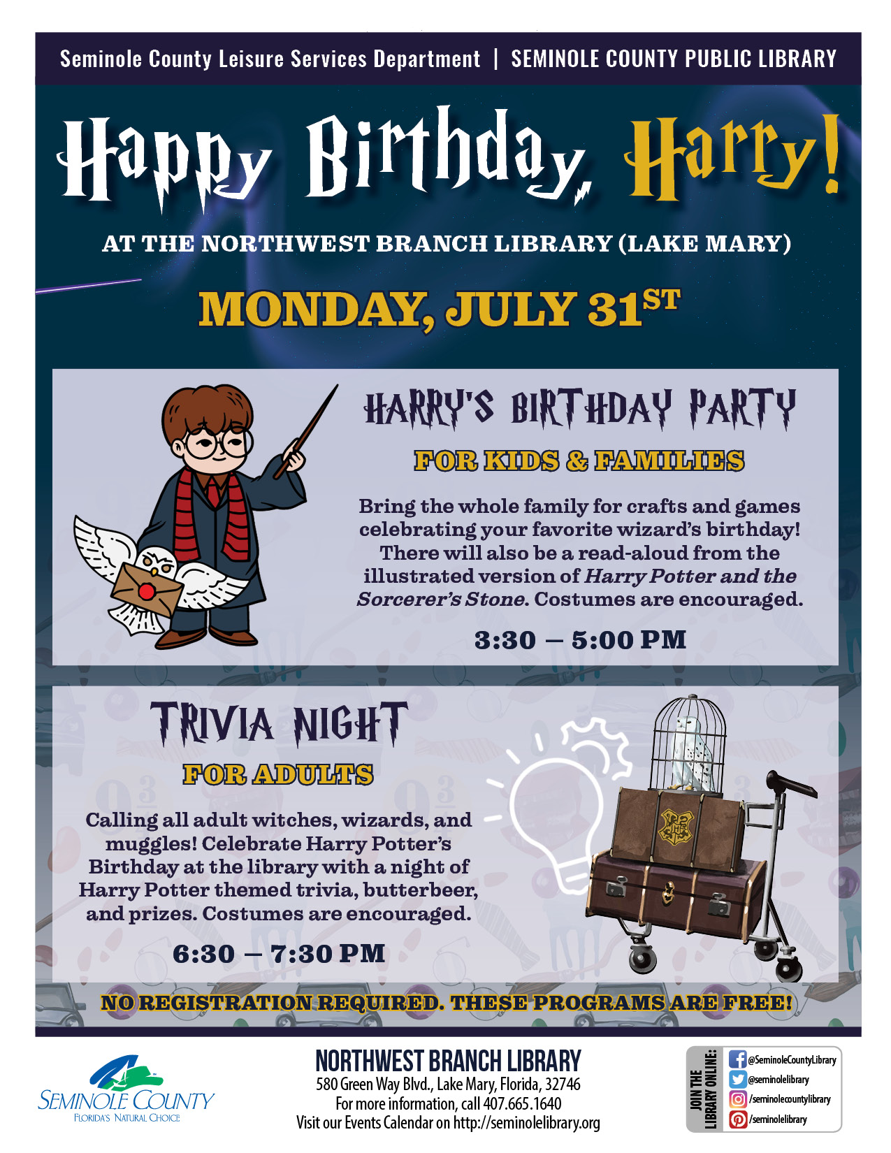 Happy Birthday, Harry at the Northwest Branch Library