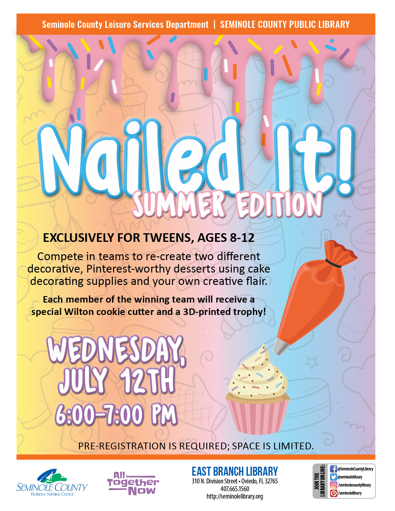 Nailed It Summer Edition - For Tweens, ages 8-12, East Branch Library