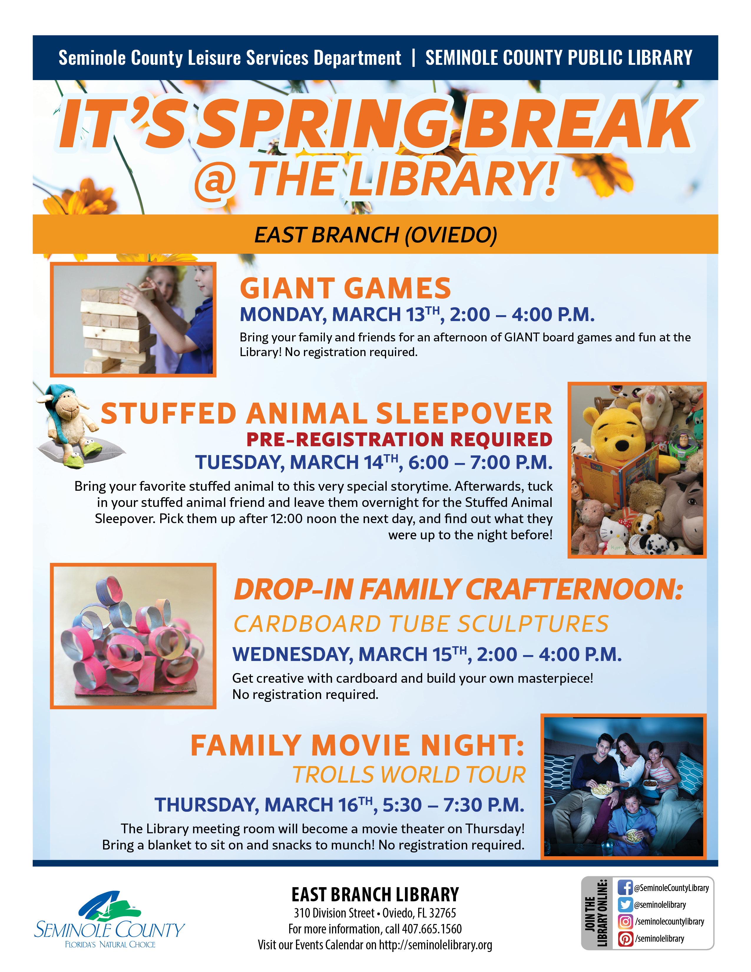 Spring Break at the East Branch Library