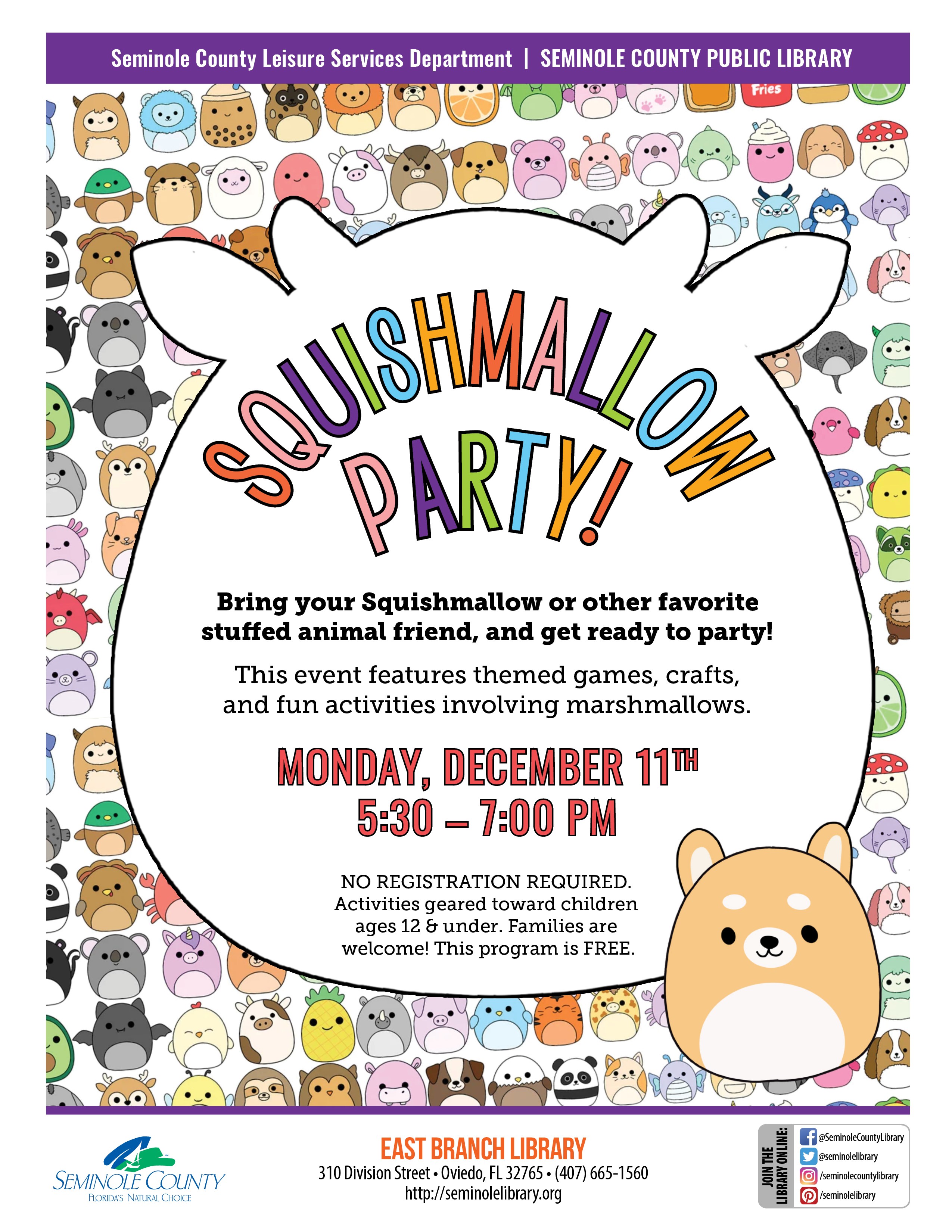 Squishmallow Party - East Branch Library