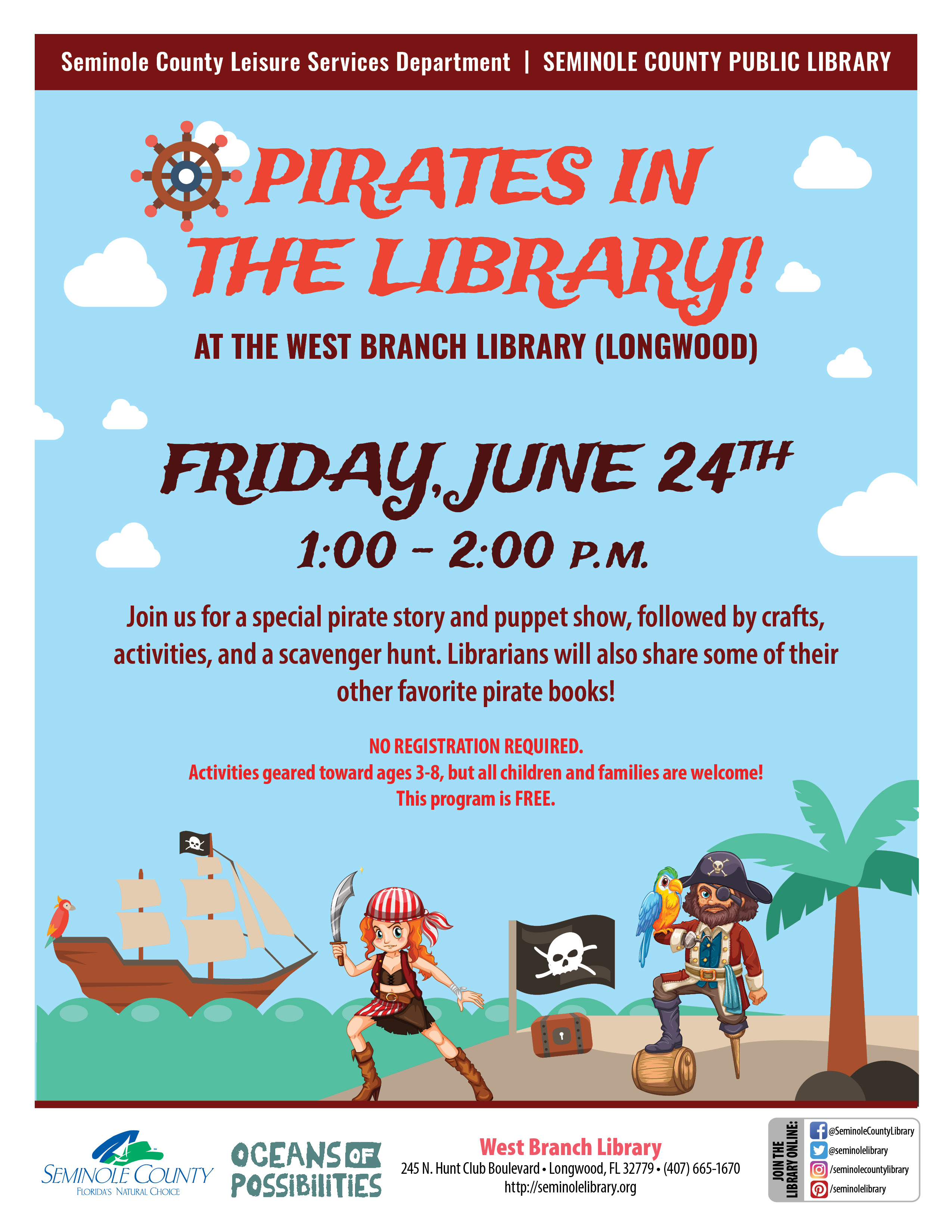 Pirates in the Library - West Branch Library