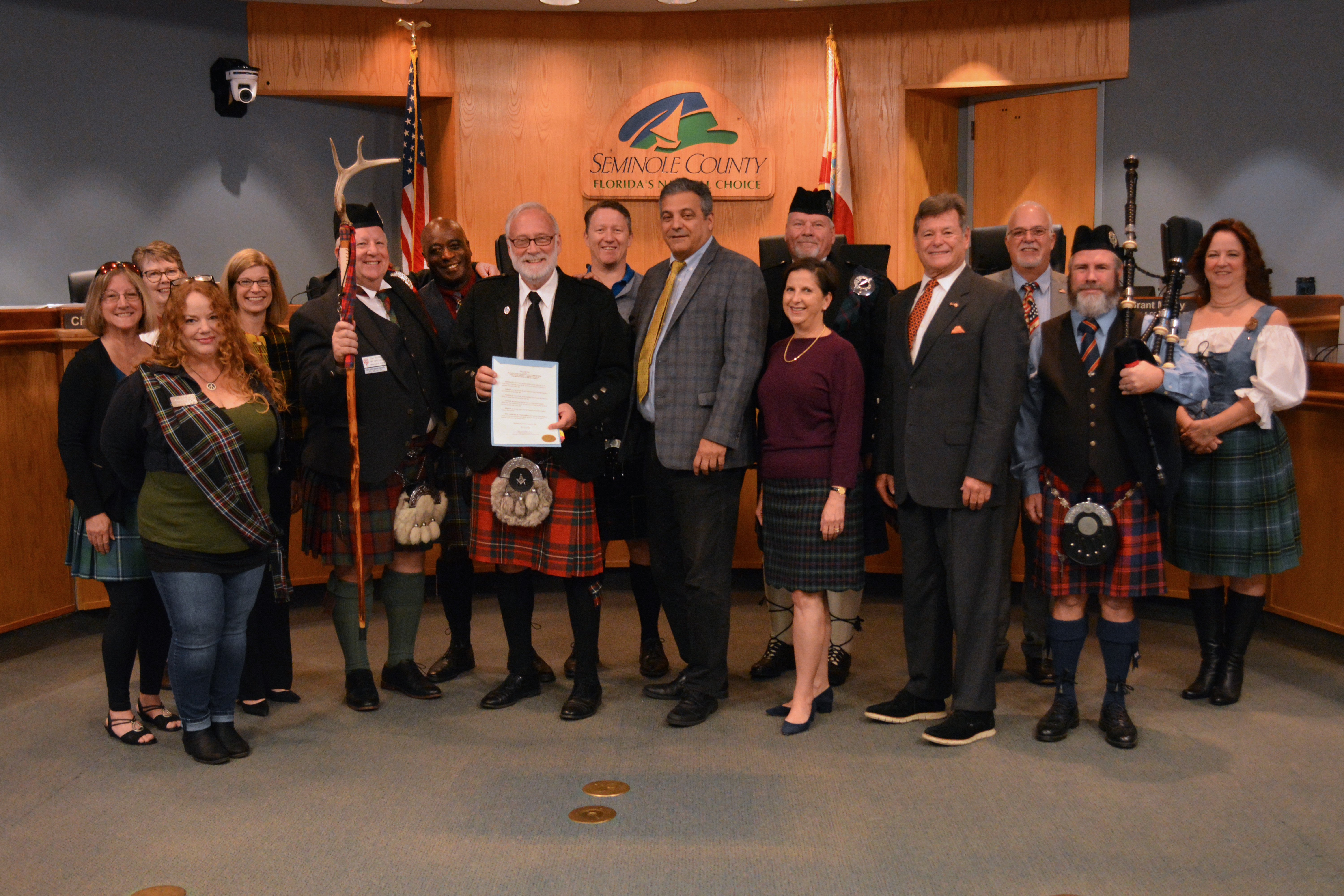 Proclamation - Proclaiming the Week of January 9 - 15, 2023 as Clan  MacDuff Week in Seminole County. (Chuck McGrew, President, Scottish  American Society)  