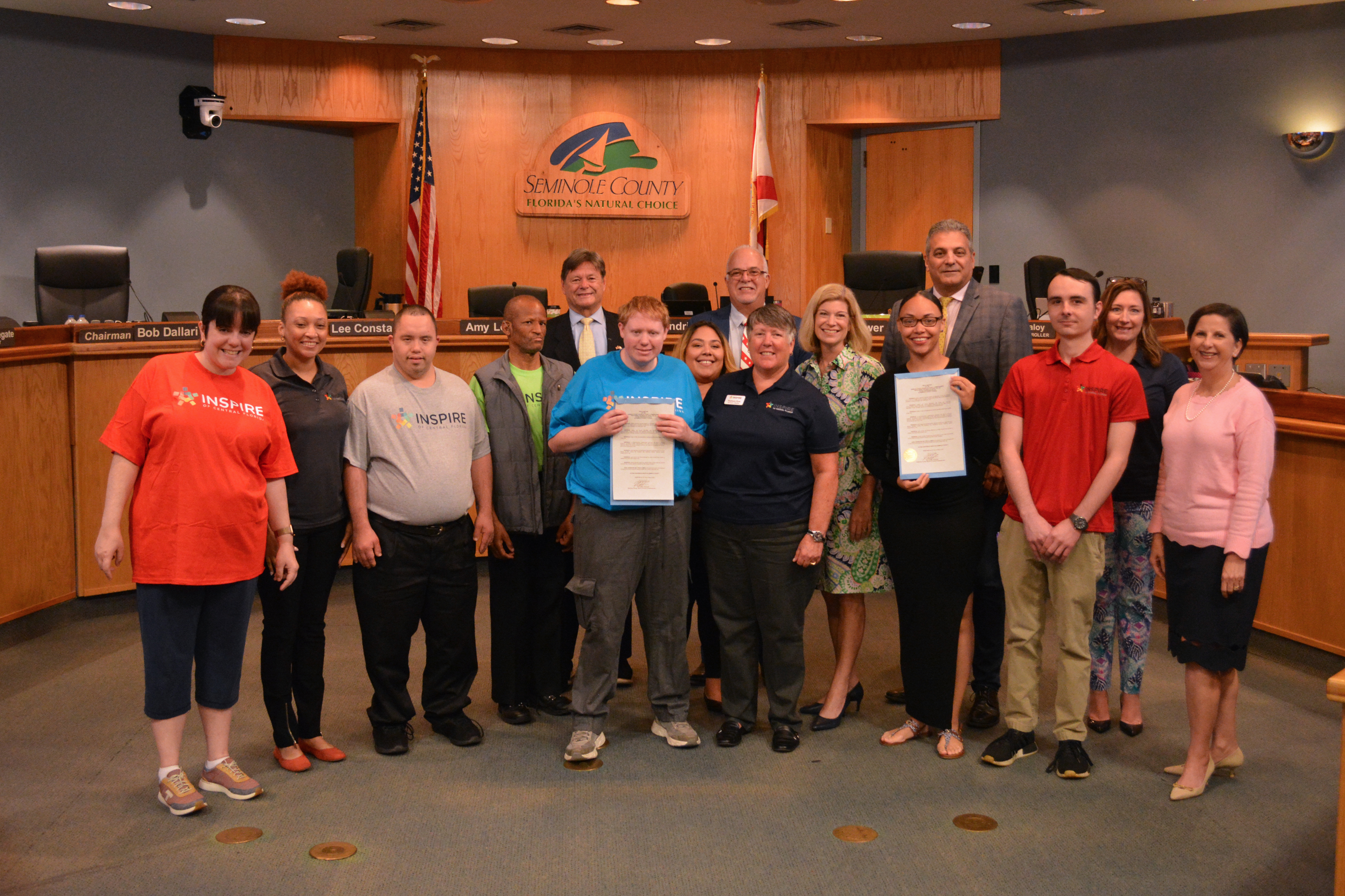 Proclamation — Proclaiming April as Autism Awareness Month in Seminole County. (Chip Byers, The Able Trust Florida Endowment Foundation for Vocational Rehabilitation)