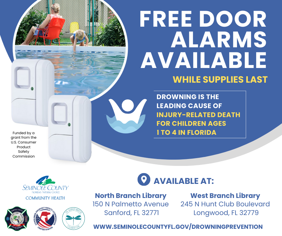 drowning prevention facebook post about free pool alarms available to each household