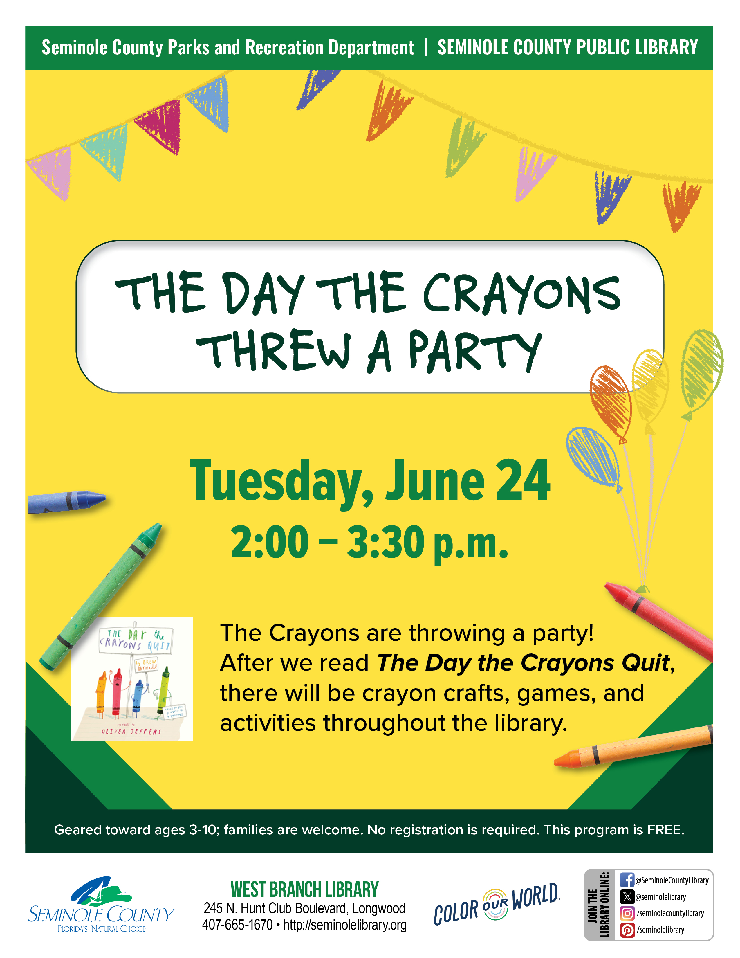 The Day the Crayons Threw a Party