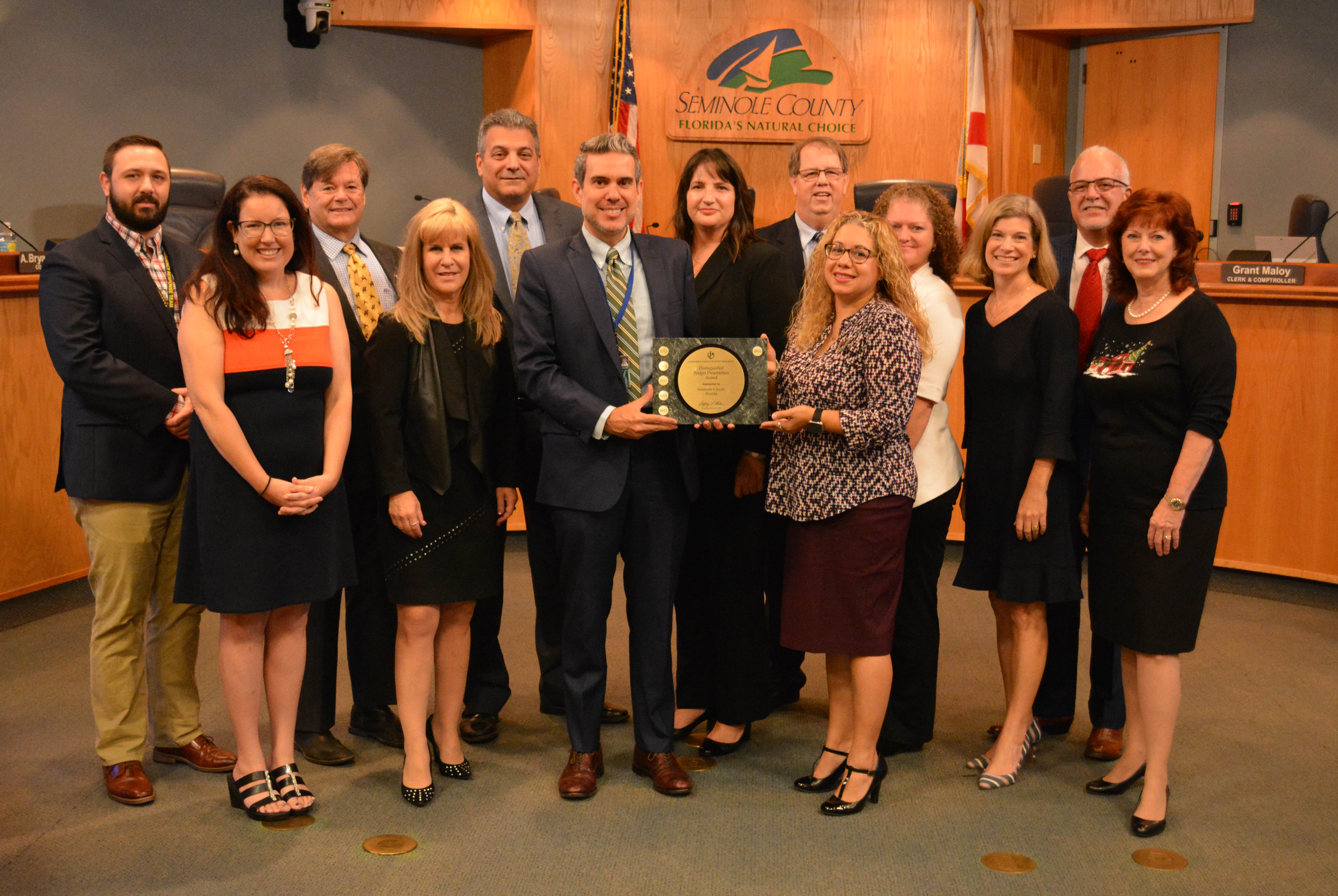 December 10, 2019 GFOA Distinguished Budget Award for Seminole County Gallery Image