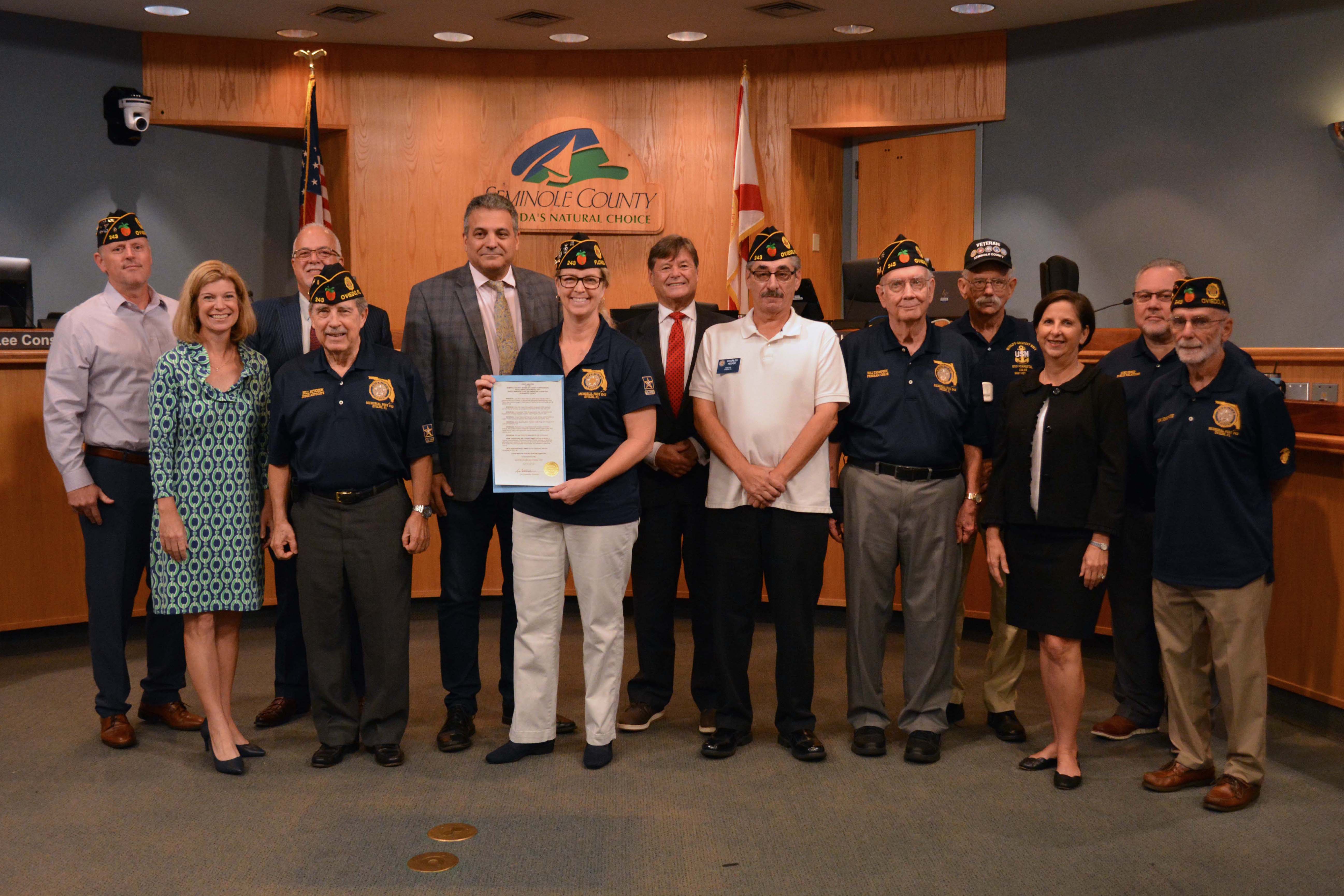Oviedo Memorial Post 243, American Legion Day in Seminole County Proclamation Gallery Image