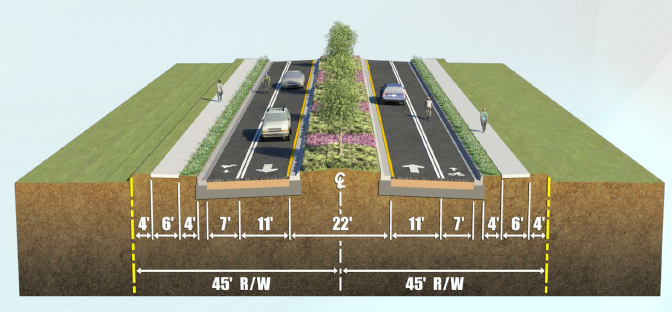 oxford-road-extension-and-proposed-alignment-typical-section
